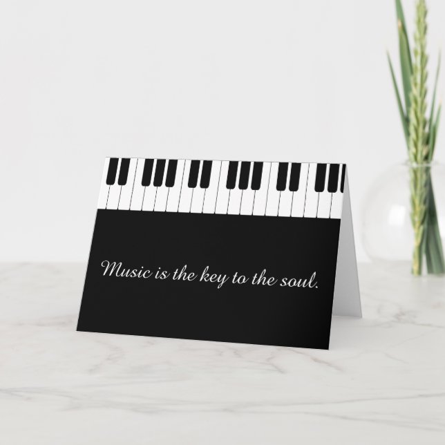 Customisable Piano Music Greeting Card (Front)