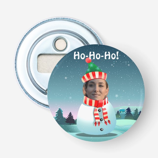 Customisable Picture Snowman Bottle Opener (Front)
