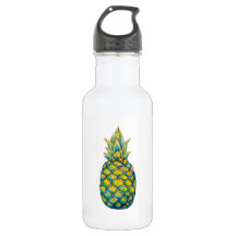 Customisable Pineapple Print Water Bottle