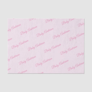 Customisable Pink Baby Shower Tissue Paper