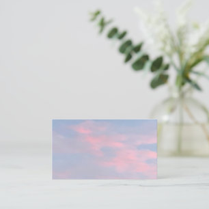 Customisable Pink Clouds Business Card