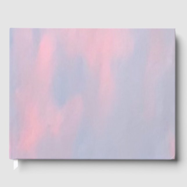 Customisable Pink Clouds Guest Book (Front)