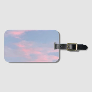 Customisable Pink Clouds Luggage Tag
