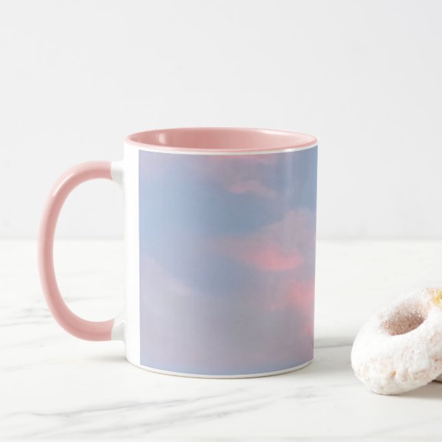 Customisable Pink Clouds Mug (With Donut)