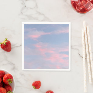 Customisable Pink Clouds Napkin