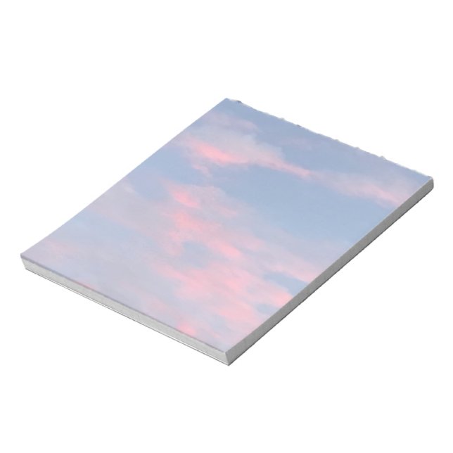 Customisable Pink Clouds Notepad (Rotated)