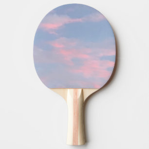 Customisable Pink Clouds Ping Pong Paddle