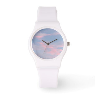 Customisable Pink Clouds Watch
