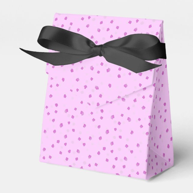 Customisable Pink Dot Favour Box (Front Side)