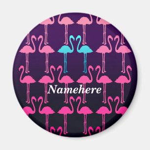 Customisable: Pink flamingo Magnet