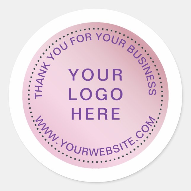 Customisable Pink Modern  Circle Sticker (Front)