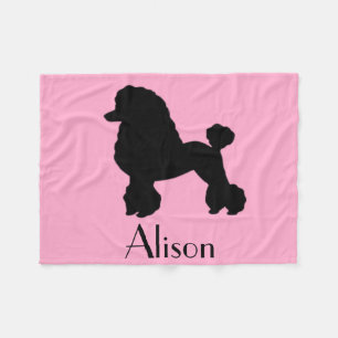 Customisable Pink Poodle Skirt Fleece Blanket