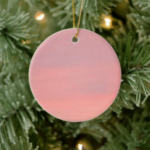 Customisable Pink & Purple Sky Ceramic Ornament