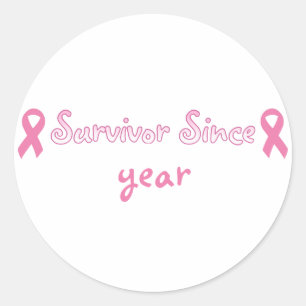 Customisable Pink Ribbon Sticker