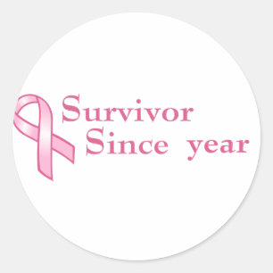 Customisable Pink Ribbon Sticker