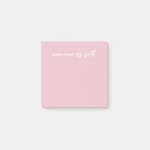 Customisable Pink Sticky Note