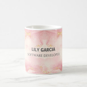 Customisable pink watercolor abstract modern coffee mug
