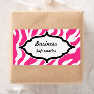 Customisable Pink Zebra Labels