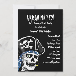 Customisable Pirate Party Invitation