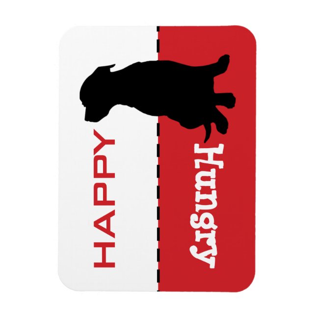 Customisable Pit Bull Feed the Dog Magnet Sign (Vertical)