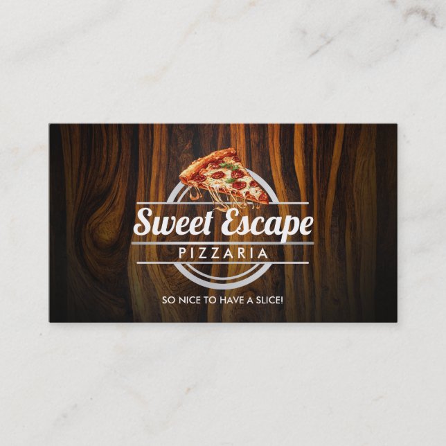 Customisable Pizza business cards (Front)