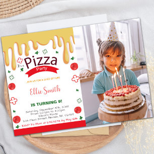 Customisable Pizza Party Invitations for Kids
