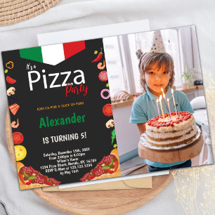 Customisable Pizza Party Invitations for Kids