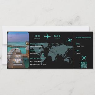 Customisable Plane Tickets Boarding Pass Card