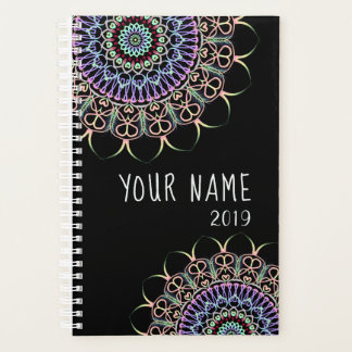 Customisable Planner with Feathered Mandala