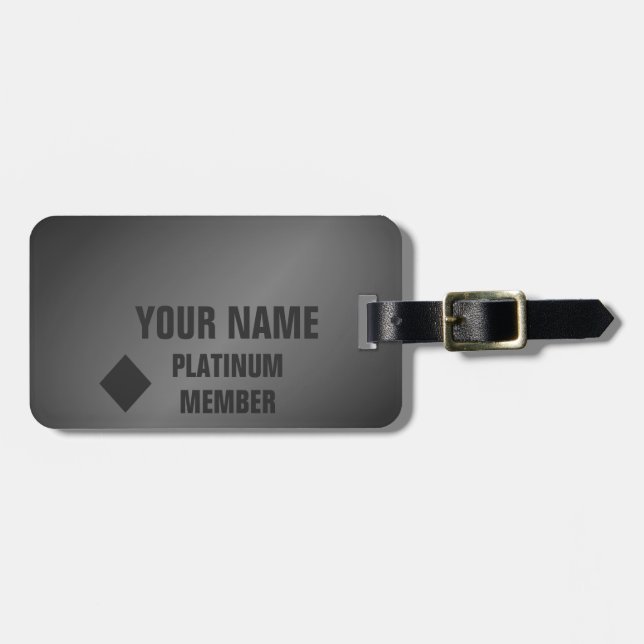 Customisable Platinum Member Luggage Tag (Front Horizontal)