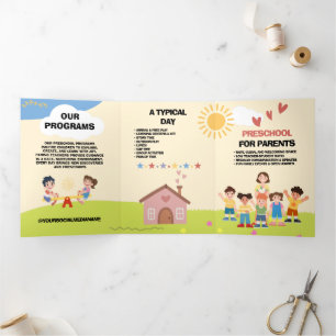  Customisable Playful Preschool Brochure