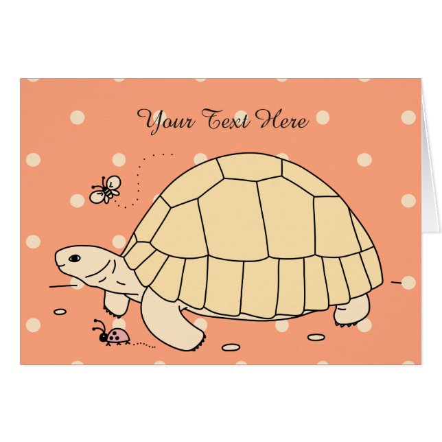 Customisable Ploughshare Tortoise Card (Front Horizontal)