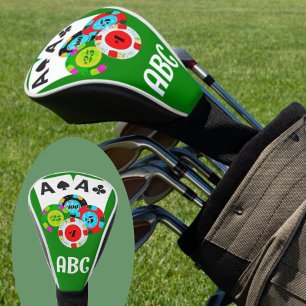 Customisable Poker Black Aces Themed Driver Cover