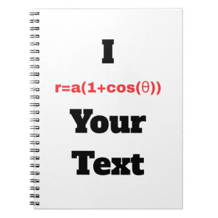 Customisable Polar Equation (I Heart) Notebook