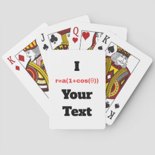 Customisable Polar Equation (I Heart) Playing Cards