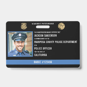 Customisable Police Department Law Enforcement ID Badge