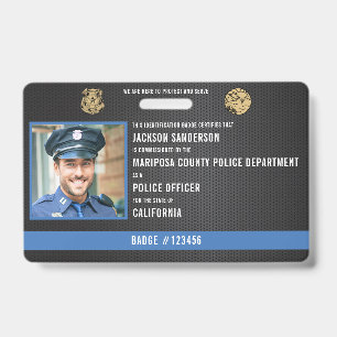 Customisable Police Officer Law Enforcement ID Badge