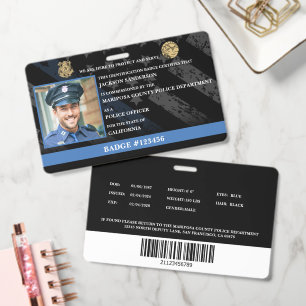 Customisable Police Officer Law Enforcement ID Badge