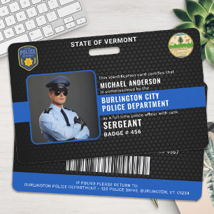 Customisable Police Officer Law Enforcement ID ID Badge