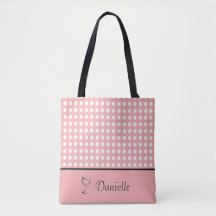 Customisable Polka Dot Tote Bag