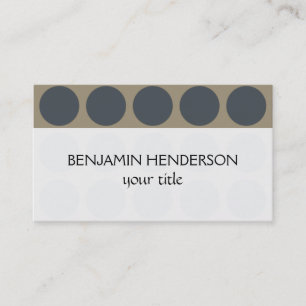 Customisable Polka Dots any Colour on Latte Business Card