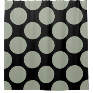 Customisable Polka Dots Pattern any Colour on Shower Curtain