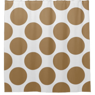 Customisable Polka Dots Pattern any Colour on Shower Curtain