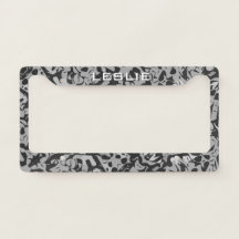 Customisable Pollock Abstract Pattern Black Grey