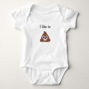 Customisable Poo Emoji Baby Bodysuit