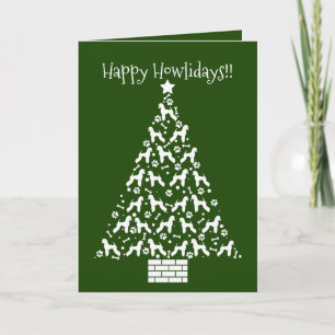 Customisable Poodle Holiday Card (German Cut)