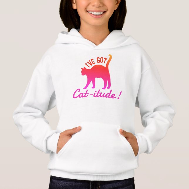 Customisable Popular Colourful I've Got Cat-itude  (Front)