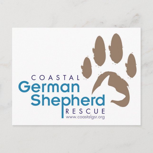 Customisable Postcard - Coastal German Shepherd (Front)