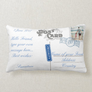 Customisable Postcard Pillow with your Message