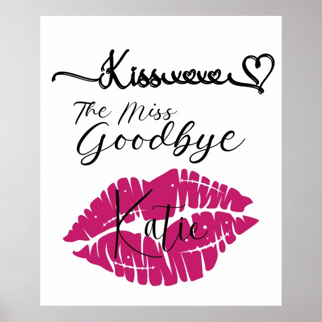 customisable poster kiss the miss goodbye (Front)